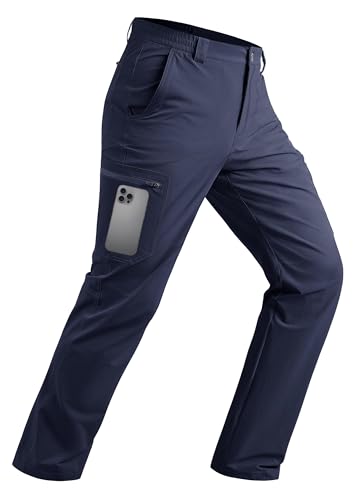 Image of TACVASEN Men's Cargo Trousers Waterproof Lightweight Work Hiking Trousers
