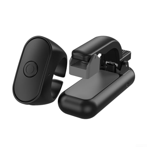 Dolvitrny Control remoto para Kindle Page Clicker con diseño portátil, soporta lectura manos libres y captura remota de fotos a través de transmisión de 2.4 GHz (negro)