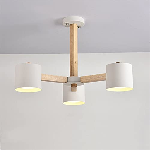 Lustre en cristal LED double fonction avec abat-jour en fer blanc