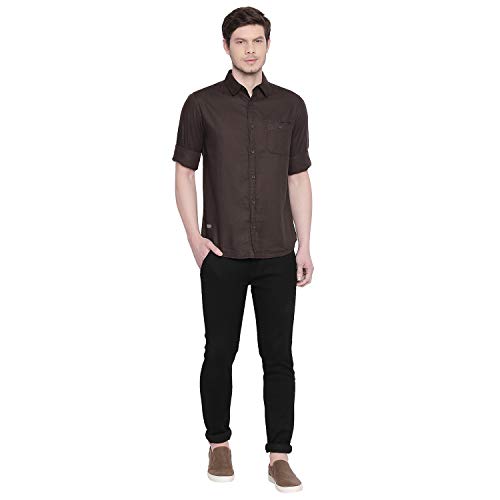 Image of MUFTI Men's Solid Slim Fit Shirt