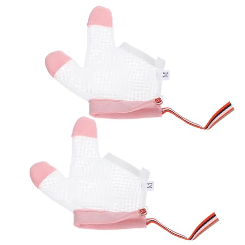 Totority Infant Finger Sucking Stop Guard 1 Pair Baby Stop Thumb Sucking Gloves Anti-Scratch Soft Mesh Breathable for Boys and Girls Comfortable Fit Random Color