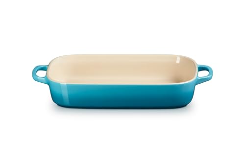 Image of Le Creuset Stoneware Rectangular Dish with Platter Lid, 3 qt., Caribbean