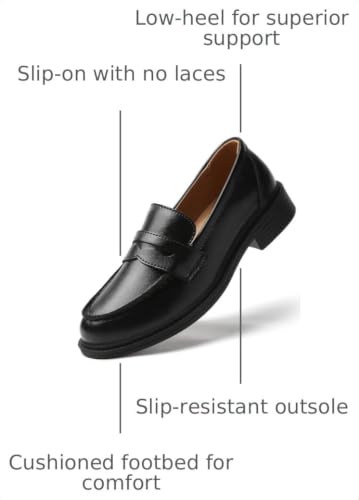 Image of Penny Loafers for Women Non Slip Work Shoes for Women's Loafers & Slip-Ons Ladies Business Casual Shoes Driving Flats