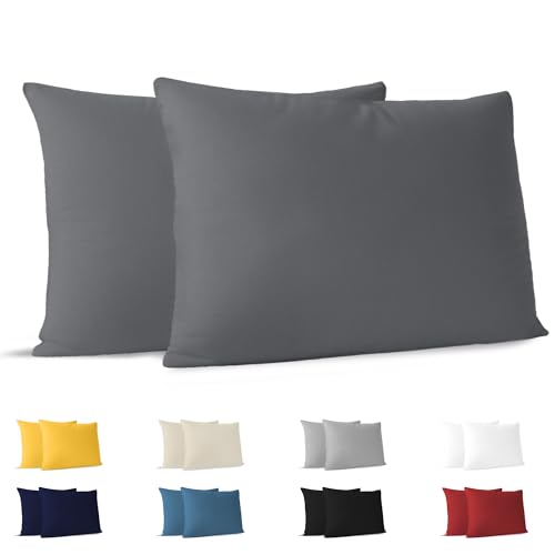 Dreamzie Kussensloop (Set van 2) – Antraciet Katoen