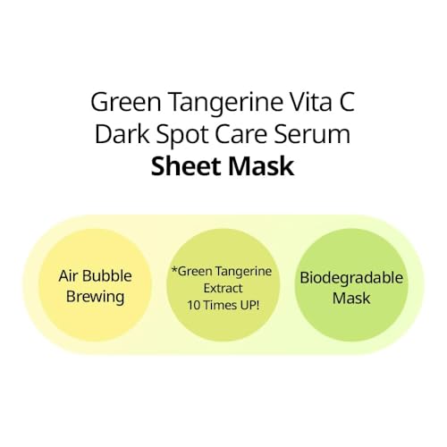 GOODAL Green Tangerine Vitamin C Mask, pack of 5 (2024 Advanced Version)