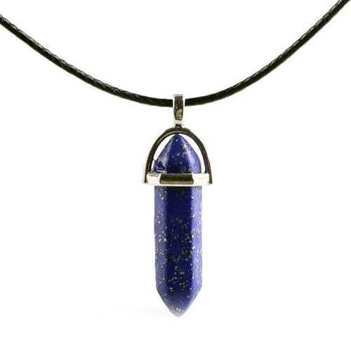 Collier de balle argent 925 pour hommes femmes avec pendentif cristal pierre naturelle