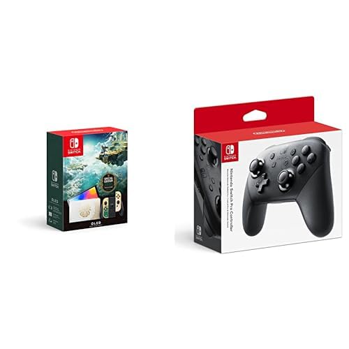 Nintendo Switch OLED Model - Legend of Zelda: Tears of the Kingdom Edition Console + Nintendo Switch Pro Controller Bundle