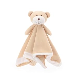 Apricot Lamb Luxury Snuggle Plush Teddy Bear Infant Stuffed Animals Security Blanket Nursery Character Blanket (Yellow Teddy Bear, 14 Inches)
