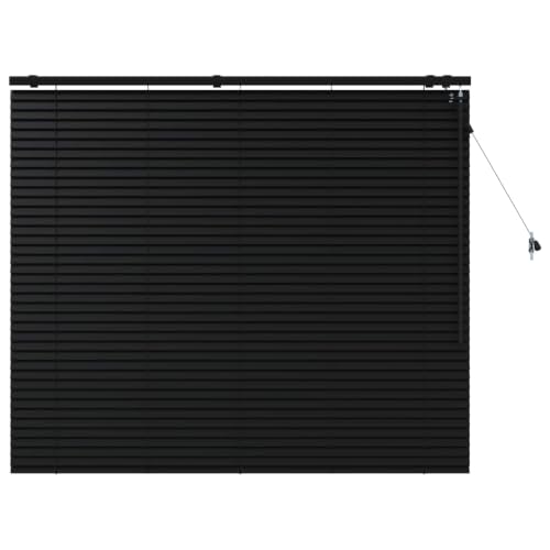 Persiana de madera negra de 130 x 130 cm ideal para ventanas de hogar 2