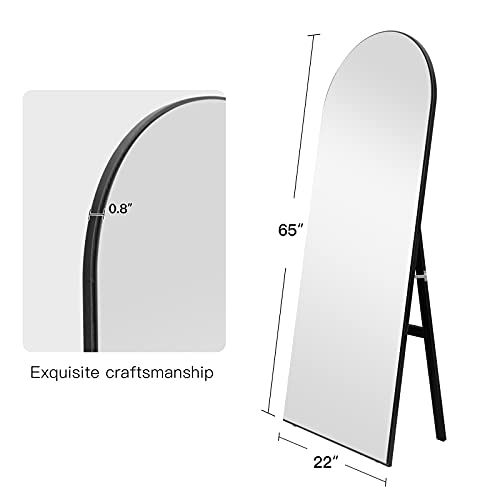 Cassilando Full Length Mirror 65"×22" Floor Mirror, Standing Mirror Smooth Arched Top Mirror, Large Arched Mirror, Bedroom Living Room Wall Mirror #TOP3