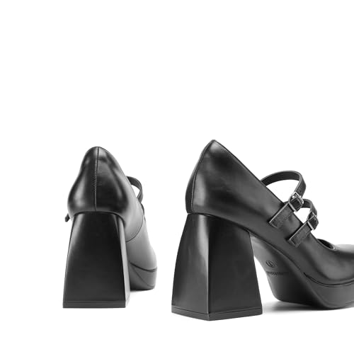 DREAM PAIRS Women's Platform Mary Jane High Chunky Closed Toe Heels Block Square Toe Double Strap Dress Pumps Fashion Party Y2K Shoes4
