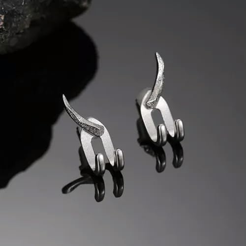 New Punk Earring for Men Detachable Dual Purpose Stud Earrings Prong Ear-1 Pair