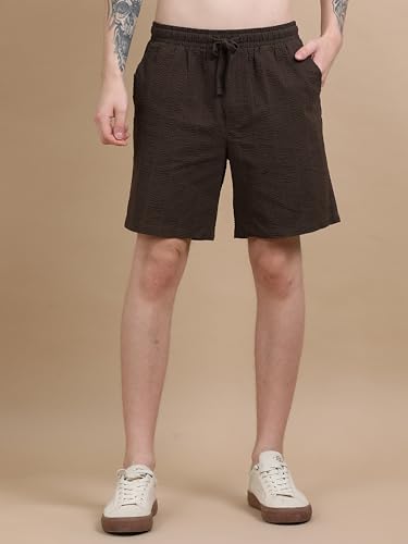 Image of StitchX Men's Airport Look Textured Seersucker Cotton Resort Shorts