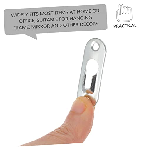 Image of COHEALI 50Pcs Keyhole Hangers Brackets for Picture Frames Easy Install Wall Mount Clips with Screws Solid Picture Hanging Hardware for Photos Artwork and Shelves