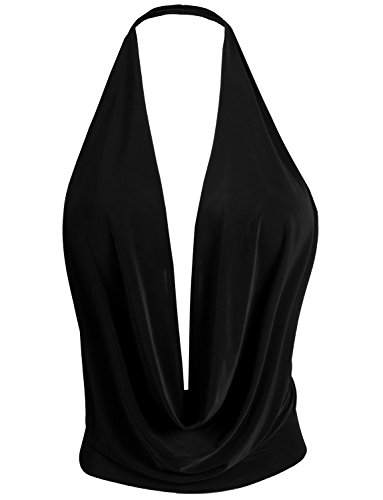J. LOVNY Womens Womens Lightweight Low Cut Halter Top S-3XL2