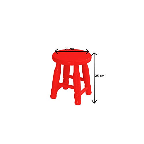 Banquinho/Banco Mocho Pequeno Vermelho