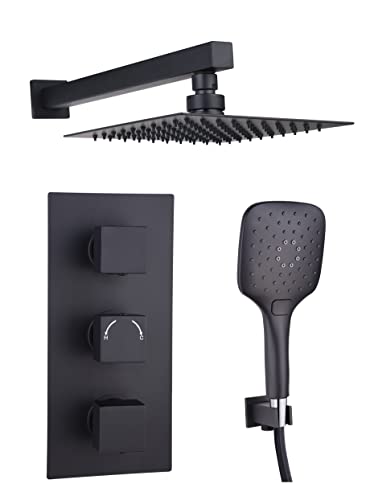 Keenware KBV/132 Lunar Duscharmatur mit 2 Ausgängen, Schwarz Cover