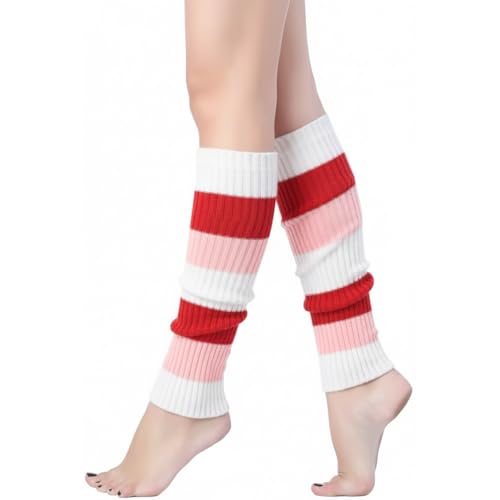 Image of v28 Women Warm Leg Warmers 80s Retro Party Costume Knit Ballet Neon Long Socks