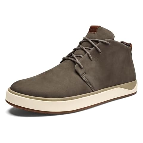 OLUKAI Papaku 'ILI Men's Boots, Durable Waterproof Leather, Cozy Quilted Lining, All-Day Underfoot Cushion, Comfort & Wet Grip Rubber Soles, Mustang/Mustang, 11.5 Cover