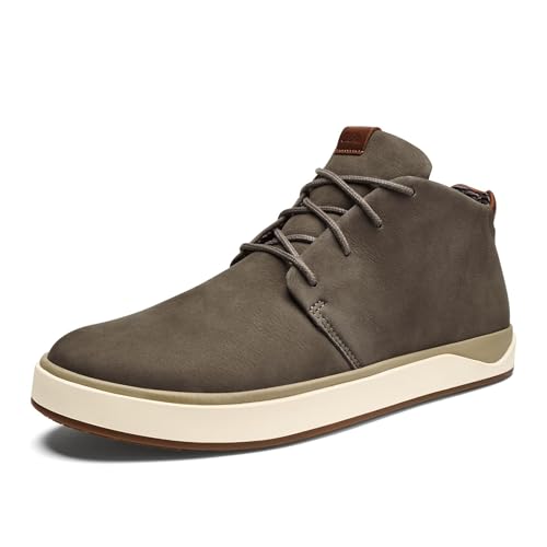 OLUKAI Papaku 'Ili Men's Boots, Durable Waterproof Leather, Cozy Quilted Lining, All-Day Underfoot...