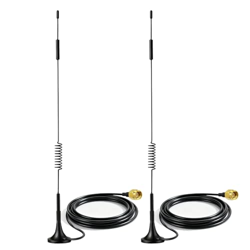 Bingfu Antena 4G LTE Antena SMA Base Magnética MIMO 7dBi (2-Paquete) para Orange Vodafone Yoigo Huawei Netgear Punto Acceso Módem Puerta Enlace Enrutador 4G LTE Cámara Seguimiento