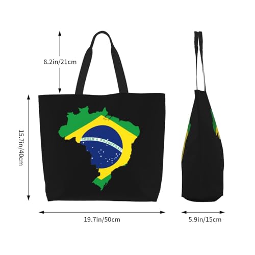 Flag Shoulder Tote Bag Patriotic Large Reusable Shopping Bags for Women Men Gym Yoga Beach Travel4