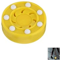 Tokaneit Street Hockey Puck,Roller Hockey,Professionelles Eishockey,Rollenhockey Puck im Freien,Hallenhockey,Trainingspucks,Inline Hockey,Hockey Puck mit Rollen,Kinderhockey,Rollhockey im Freien Gelb