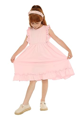 Mud Kingdom Girls Dress 4th of July Cute Independence Day American Flag Ruffle Sleeve Summer Holiday4