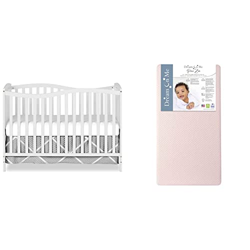 Dream On Me Chelsea 7-in-1 Convertible Crib Pure Zen 2 in 1 Infant and Toddler Mattress/Greenguard Gold Certified Mattress/JPMA Certified Infant Mattress/Copper-Infused Toddler Layer