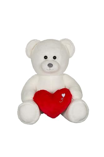 Peluche Ours Coeur Gipsy Toys 35 cm doudou rouge