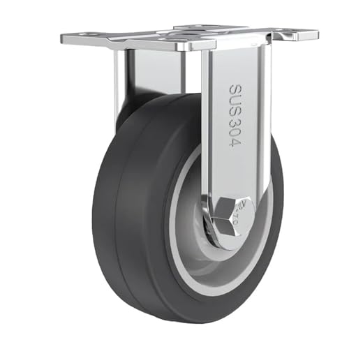 Roulettes en acier inoxydable 304 de 5 pouces avec frein pour chariot