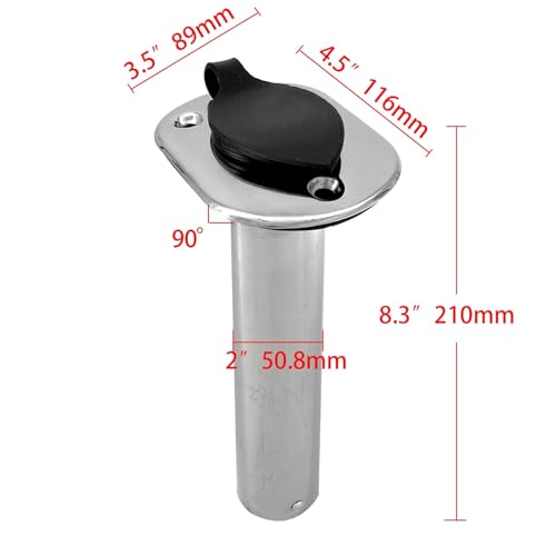 Support canne à pêche encastrable inox évite les chutes de matériel