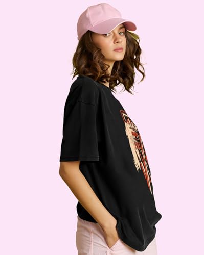 Image of AUSK Printed Oversized Women T-Shirt