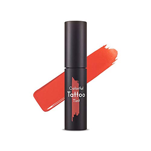 ETUDE HOUSE Colorful Tattoo Tint, OR202 Not Kind | Kbeauty | Adorable Color Lipstick with a Long-Lasting Effect for a Perfect Hydrating Lip Makeup