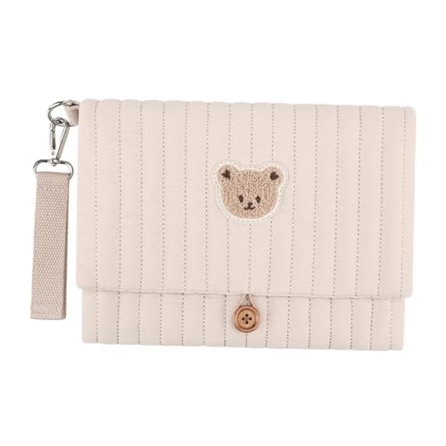 Colcolo Organizador de Pañales Bolsa para Bebé Y Estuche de Tela con Neceser Multifuncional Plegable para Guardar Toallitas Y Cremas Adecuado para Padres, Caqui, Individual