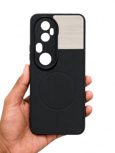 Image of Bintage Dual-Leather Mac Safe Design Phone Case| Soft Touch Finish | Full Camera Protectection Back Cover Compatible for Vivo V2504 / T4 Ultra 5G - White & Starry Black