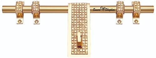 Image of Smart Shophar Parada Aldrop 14 Inches Gold Pack of 1 / Fancy Aldrop for Door Fittings /Single & Double Door Kit /Aldrop Lock Set, Door Latch, Door Accessories