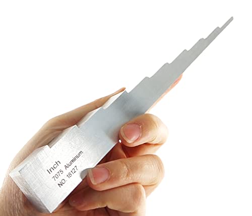 Bloque de calibración de aluminio de 10 pasos 0.100" a 1.000" para medidor ultrasónico de espesor con aluminio 7075 miniatura 3
