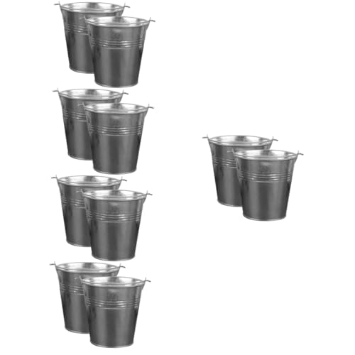 Cabilock 5 Juegos Copa De Vino De Lata Cubeta De Hielo Cubo De Favor De Fiesta Balde Barreño Galvanizado Bebidas Copa De Licor De Barril Taza De Bebida Pequeña Acero Inoxidable 2 Piezas * 5