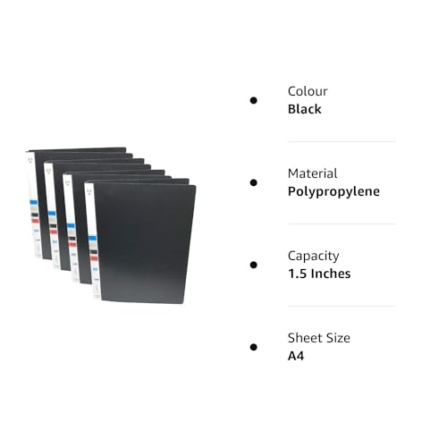 Image of 2D Ring Binder File,Plastic File Folder (1 Psc,GREY) Size Tough & Durable Ring Binder (A /4 2D RING BINDER BLACK - 2)