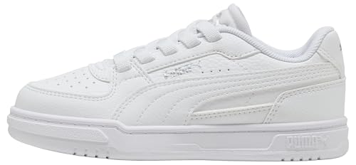 PUMA CAVEN III AC PS   Zapatillas Deportivas, Color Blanco y Plateado, Talla 2.5 UK Niño, Blanco Plata, 35 EU