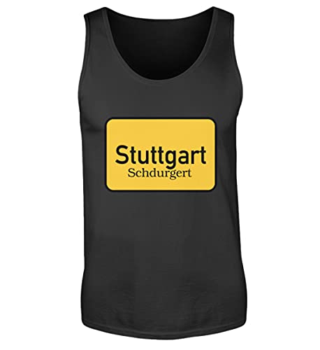 Camiseta de tirantes para hombre Stuttgart L negra fresca contra el calor