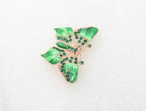 Image of Gorgeous Rhinestone Crystal Enamel Butterfly Pin Brooch