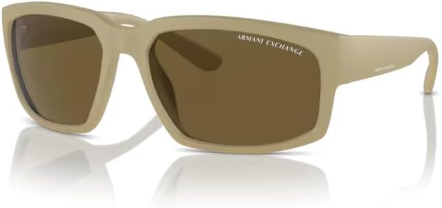 Armani Exchange AX4142SU 61MM Rectangle Sunglasses For Men +BUNDLE with ACCESSORY EYEWEAR KIT