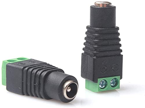 Taapsee (2 x Female) 12V DC Power Connector 5.5mm x 2.1mm 24V Power Jack Socket for Led Strip CCTV Security Camera Cable Wire Ends Plug Barrel Adapter (2 Pieces) (B0917TKK2L) Amazon Price History, Amazon Price Tracker