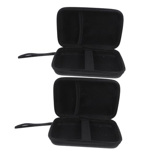 PartyKindom 2Pcs Portable Eva Protective Case for Hard Drive and Electronics Water Resistant Zipper Travel Organizer Compact Storage Pouch for Earbuds and Cables