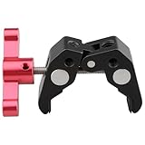 デジタル一眼レフカメラモニター用1/4インチ3/8インチネジ穴付きメタルスーパークランプアームクランプLEDライトマイクアクセサリーアルミクラビング用