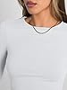 Trendy Queen Womens Long Sleeve Shirts Crop Tops F... #4