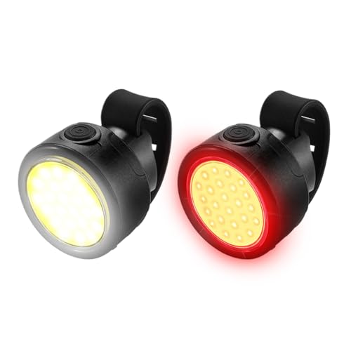 Faro trasero de bicicleta – Conjunto de luces delanteras y traseras impermeables y ajustables para bicicleta – Accesorios de bicicleta para viajes en coche y seguridad para garantizar la visibilidad