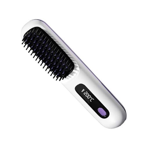 Brosse Lisseuse Chauffante avec 3 Températures et Batterie Haute Autonomie